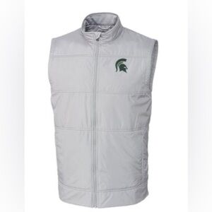 MI State Spartans Cutter & Buck Stealth Quilted Vest XL